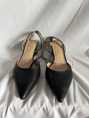 Dream Pairs Black Pointed Slingback Heels
